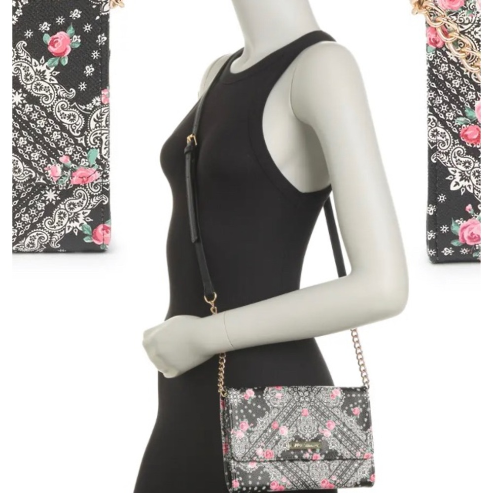 Faux Leather Betsey Johnson Wallet with strap